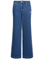 3-stripe denim wide pants - adidas Originals - Women  | Luisaviaroma