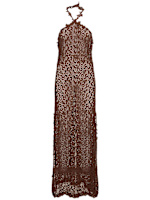 Cotton blend lace long dress - Ermanno Scervino - Women | Luisaviaroma