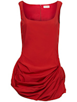 strapless open back dress A-line Long Red Evening Gown Dress with Leg Slit – loveangeldress