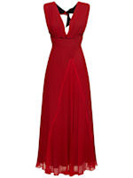 Chiffon cutout midi dress - Yohji Yamamoto - Women