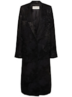 Rida floral jacquard double breast coat Dries Van Noten Women