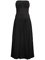 Tove | Lauryn Stretch Cotton Strapless Dress | Women | Black | 34 | Cotton Elastane |
