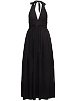 Plunge halter neck long dress - Matteau - Women | Luisaviaroma