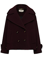 Cappotto doppiopetto in misto lana - Chloé - Donna - Viola - 34 FR