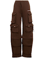 Pantaloni cargo in jersey di cotone - The Attico - Donna - Marrone Scuro - 38 IT