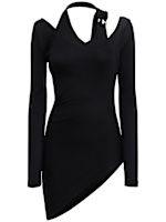 Ribbed cotton twisted double-layer top - Jean Paul Gaultier