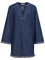 zimmermann denim dress Sequin Embellished Denim Dress
