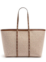 VALENTINO GARAVANI ◆ ロックスタッズ キャンバス トートバッグ ロックスタッズ キャンバス スモール トート for メンズ インチ