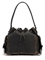 トートバッグ ACNE STUDIOS Multipocket bucket bag vintage Acne Studios - Multipocket bucket bag - Dark brown/beige