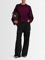 Maglia in misto lana dégradé - The Attico - Donna - Bordeaux - 36 IT