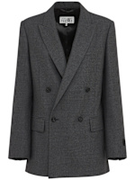 Veste en laine &#224; double boutonnage - MM6 Maison Margiela - Femme  - Gris Fonc&#233; - 36 IT