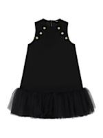 Viscose blend milan stitch dress - Balmain - Girls  | Luisaviaroma