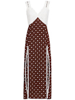 Polka dot & lace slip dress - Rowen Rose - Women | Luisaviaroma