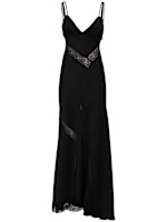 Satin long dress with lace - MSGM - Women | Luisaviaroma