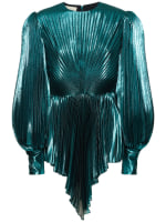 Pleated silk blend lurex mini dress - Gucci - Women | Luisaviaroma