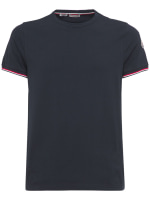 人気アイテム【MONCLER】ネックロゴ コットンジャージー Tシャツ ストレッチコットンジャージーtシャツ - Moncler - メンズ
