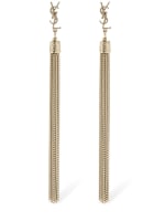 Gold chain tassel on sale earrings