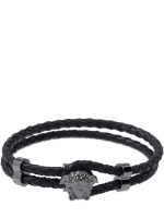 Versace medusa deals leather bracelet