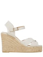 Linen best sale espadrille wedges