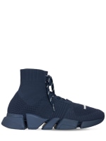 balenciaga speed knit mens blue