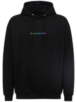 Drug free body cotton blend hoodie Famt Fuck Art Make Tees