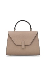 上品★valextra Micro Iside レザートップハンドルバッグ Gray Leather Micro top elegant handle bag | Valextra Iside