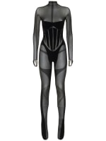 Mugler x wolford flocked shaping catsuit Wolford Women