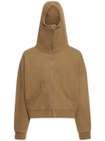 Brushed cotton full-zip hoodie - Entire Studios - Men | Luisaviaroma