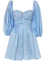 sachin and babi light blue dress $6,200 Zuhair Murad Wrap-effect Sequined Tulle Maxi Dress Jade Green Sz 42  US 10 main image 1