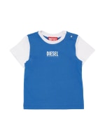 Logo print cotton jersey s/s t-shirt - Diesel Kids - Boys | Luisaviaroma