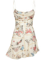 Butterfly print georgette mini dress Alessandra Rich Women