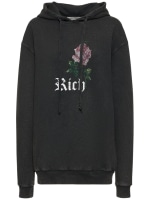 Let s kiss cotton hoodie w crystals Alessandra Rich Women