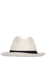 Federico medium brim fine panama hat Borsalino Luisaviaroma