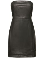 Robe bustier courte en cuir Theory Femme Luisaviaroma