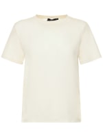 Linear silk jersey t-shirt - Theory - Women | Luisaviaroma