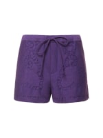 Valentino COTTON GUIPURE LACE SHORTS REVERSIBLE, 41% OFF
