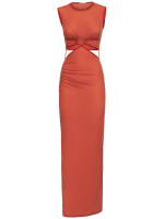 Cupro jersey cutout long dress - Nensi Dojaka - Women | Luisaviaroma