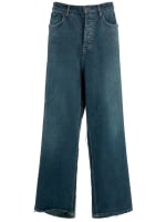 Balenciaga Men's Hybrid Fleece and Denim Baggy Pants - Bergdorf Goodman