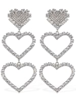 Three heart crystal earrings Alessandra Rich Women