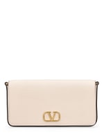 VLogo Signature leather pouch