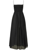 chinese dress ladies Knit And Cotton Dress - Ecru