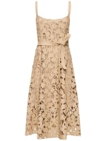 Laser-cut belted midi dress - Oscar De La Renta - Women | Luisaviaroma