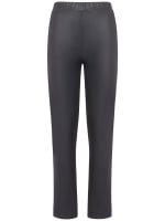 Max Mara Zefir Faux Leather Leggings In Grey