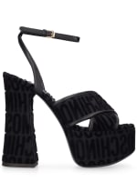 Moschino 140mm logo-jacquard sandals - Black