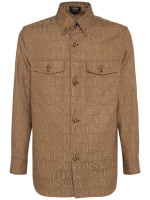Versace Allover overshirt in brown - Versace