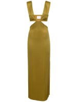 Beverly cutout satin long dress - Galvan - Women | Luisaviaroma