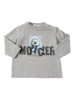 Cotton jersey l/s t-shirt - Moncler - Boys | Luisaviaroma