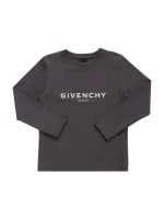 Kids White Printed Long Sleeve T-Shirt by Givenchy on Sale