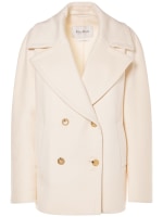 コート Max Mara Laveno Wool And Cashmere Peacoat Max Mara LAVENO pea coat in dark blue