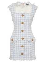 スカート BALMAIN Vichy dress Balmain Halter Vichy Knit Mini Dress | Neiman Marcus